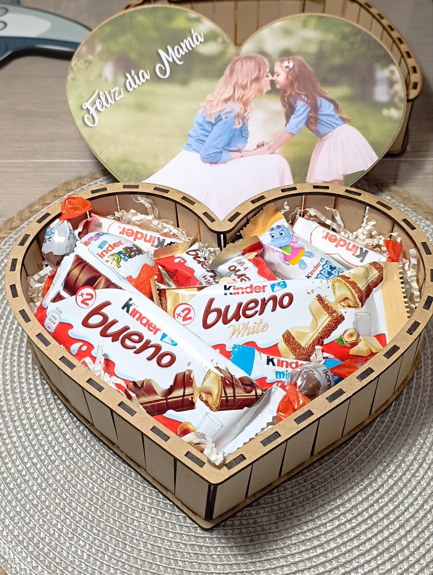 Caja corazón con foto