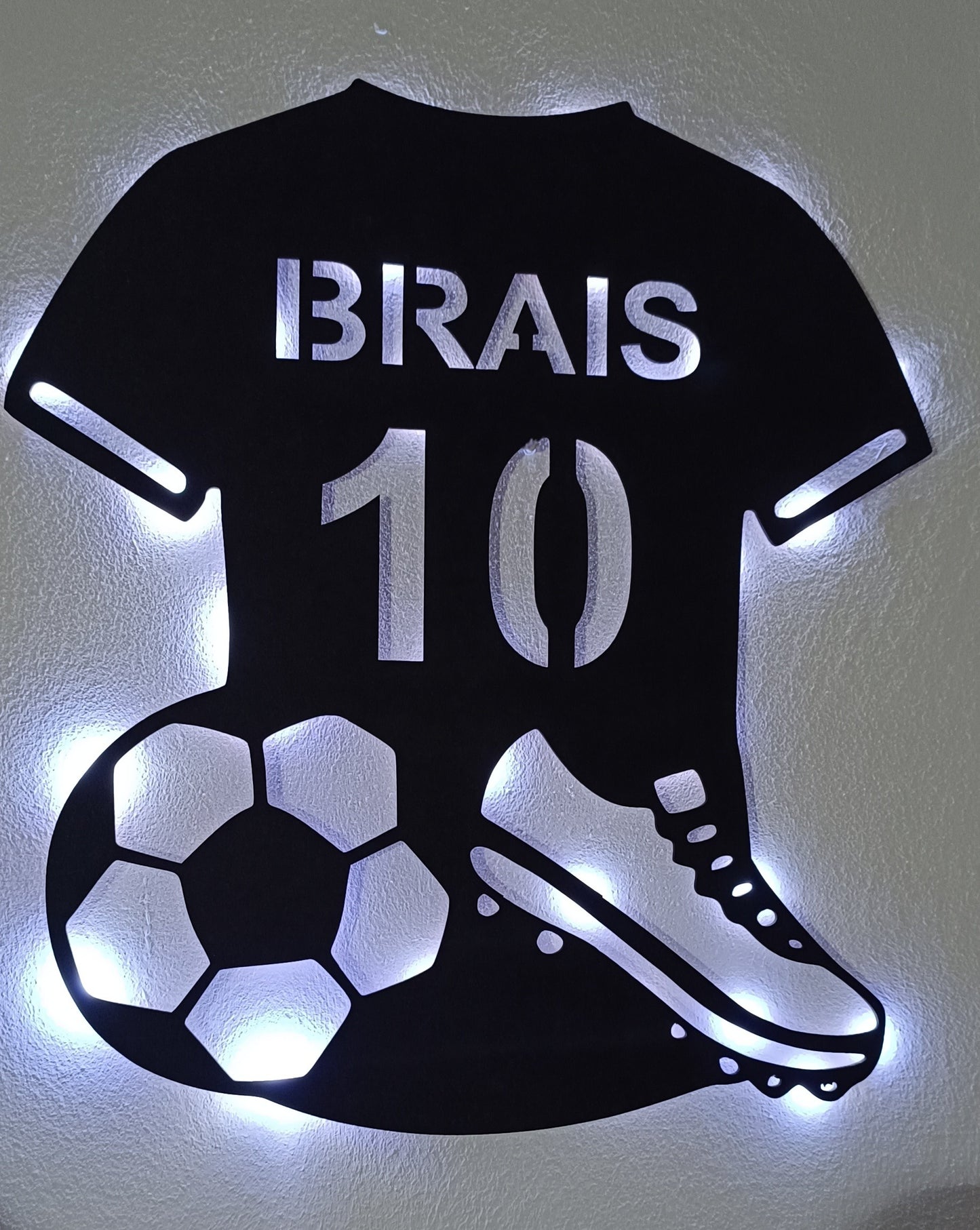 Cuadro de camiseta de fútbol con nombre