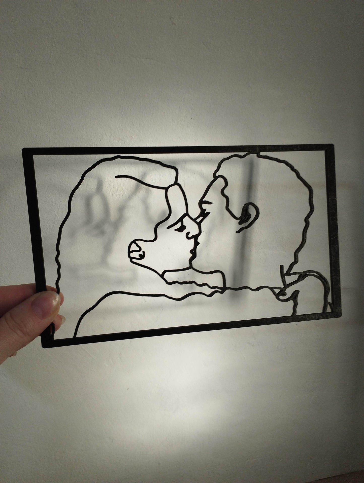 Cuadro de retrato lineal