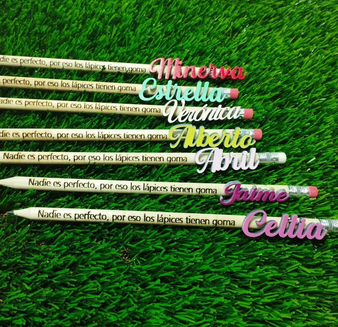 Lápices personalizados con nombre