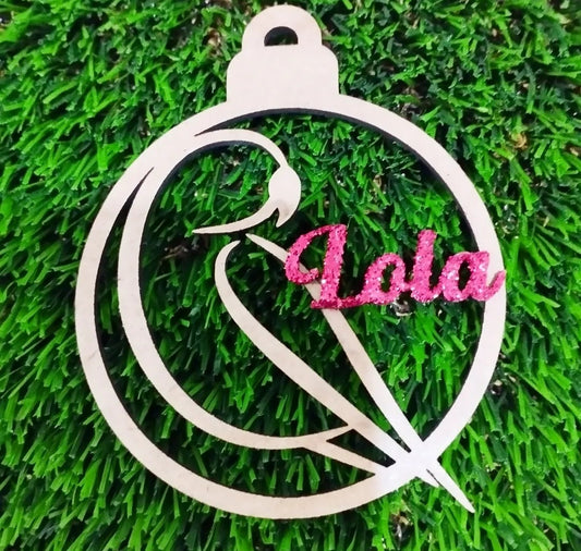 Bola de navidad con pájaro